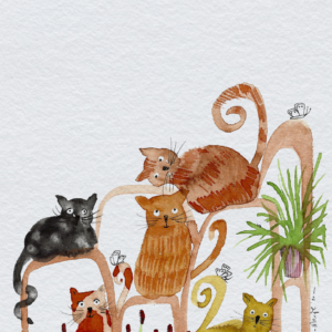 Ansichtkaart Marije - Serie Poeezie - Onder elkaar