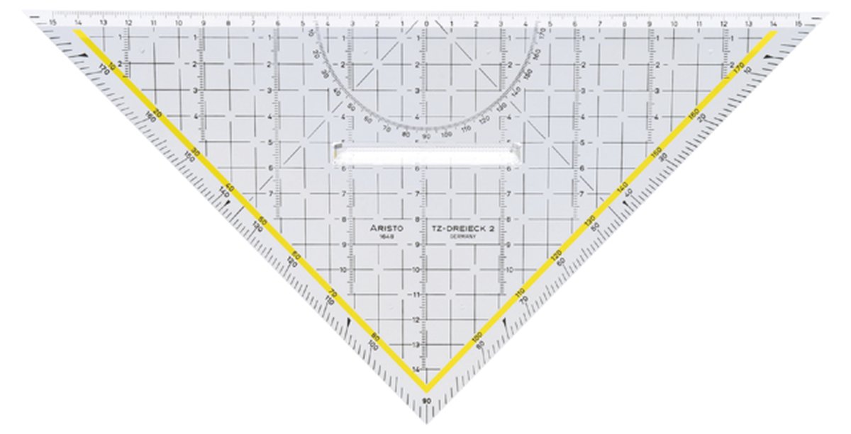 Aristo tekendriehoek 32.5cm met plastic greep