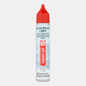 ArtCreation Glass Relief Liner - 8015 Blinkend zilver