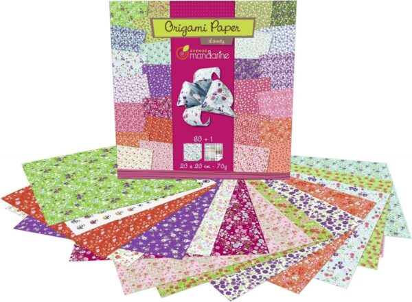 Avenue mandarine origami 20x20 - liberty