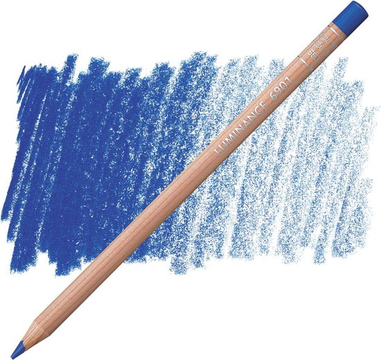 Caran d'ache luminance - 660 middle cobalt blue (hue)