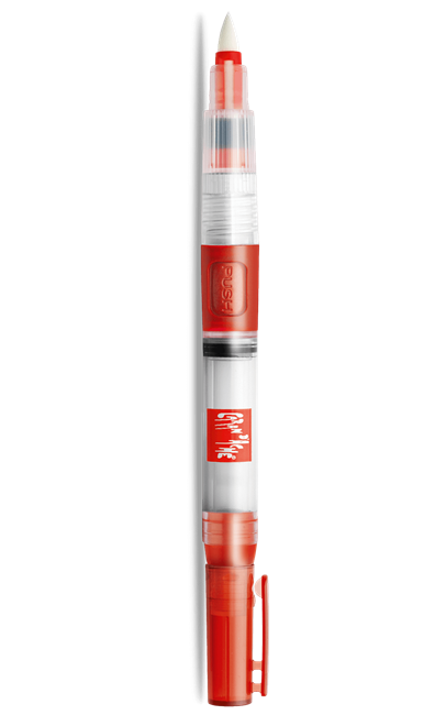 Caran d'ache waterbrush rood viltpunt