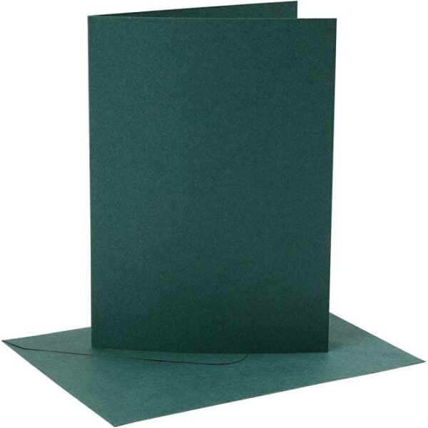 CChobby kaart + enveloppe 13x18 donker groen - set 4