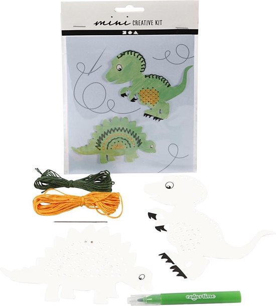 CCHobby mini creative kit - borduur figuur dinosaurus