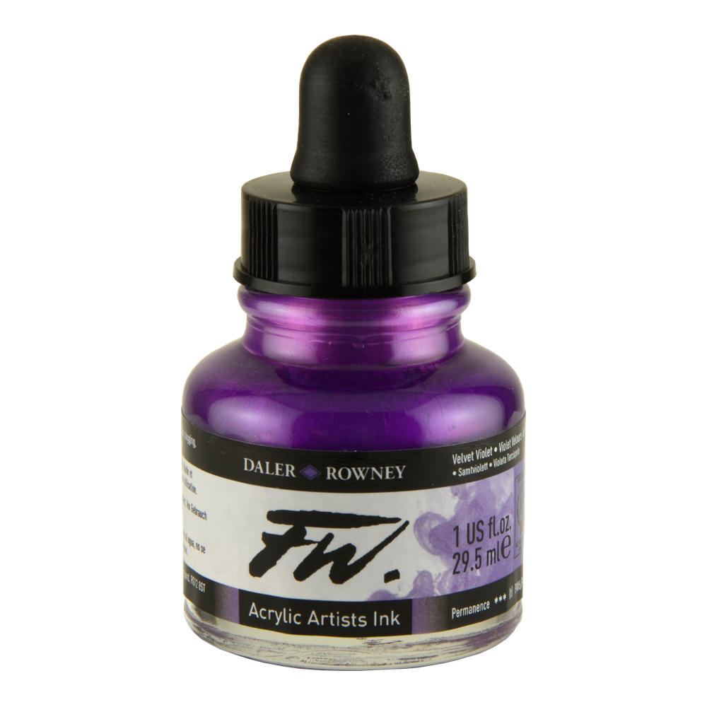 DalerRowney FW acrylic ink 454 velvet violet, 29,5ml