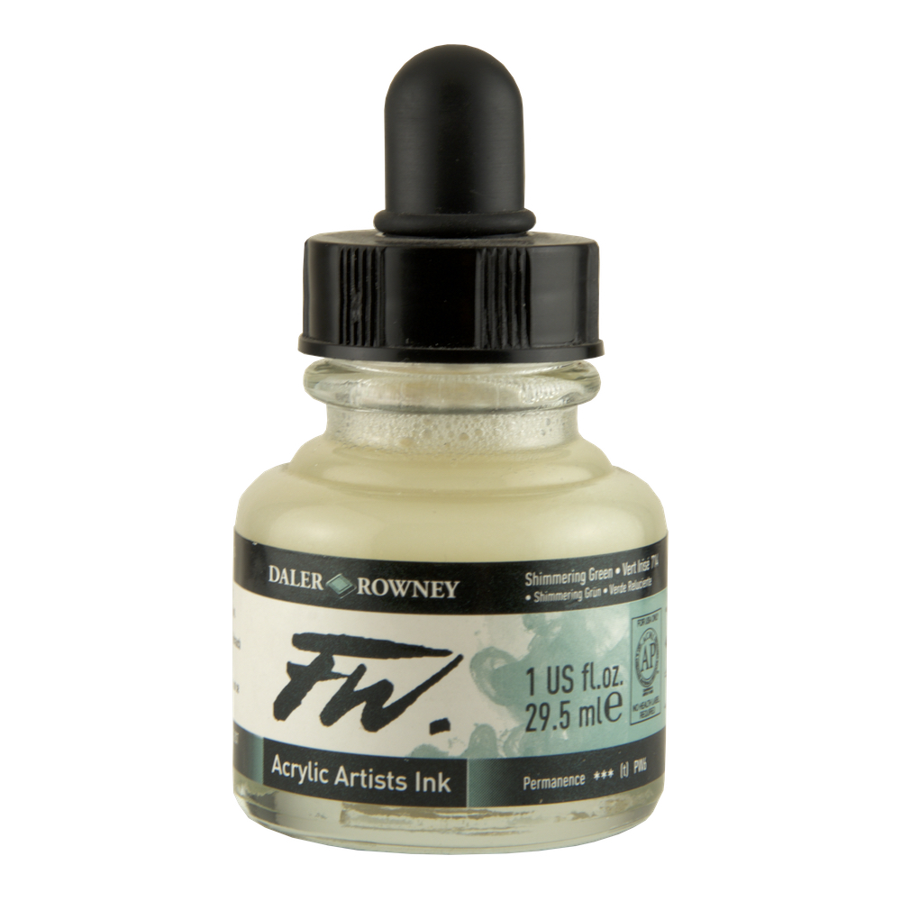DalerRowney FW acrylic ink 714 shimmering green, 29,5ml