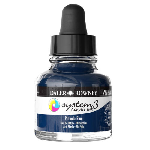 DalerRowney System3 acrylic ink 142 Phthalo Blue, 29,5ml