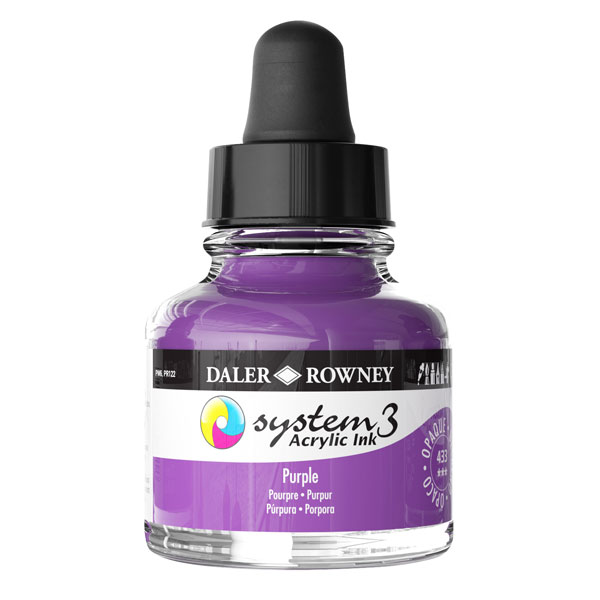 DalerRowney System3 acrylic ink 433 Purple, 29,5ml