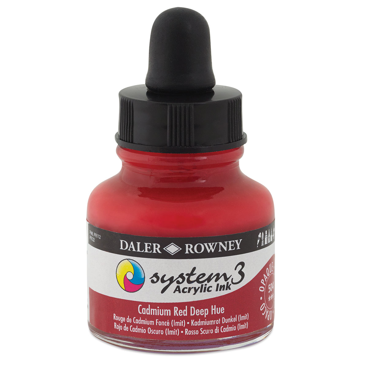 DalerRowney System3 acrylic ink 504 Cadnium Red Deep Hue, 29,5ml