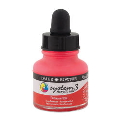 DalerRowney System3 acrylic ink 544 Fluorescent Red, 29,5ml