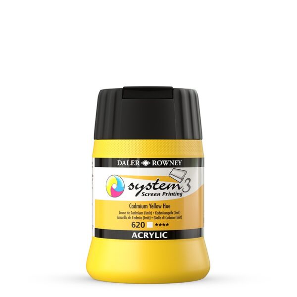 DalerRowney System3 screenprinting Acryl 250ml - 620 Cadmium Yellow Hue