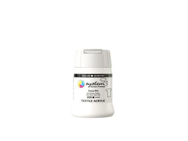 DalerRowney System3 screenprinting textiel 250ml - 009 titanium white