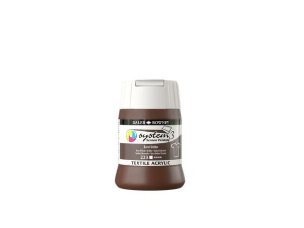 DalerRowney System3 screenprinting textiel 250ml - 223 burnt umber
