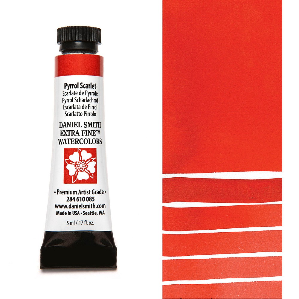 Daniel Smith extra fine watercolors - s3 085 pyrrol scarlet