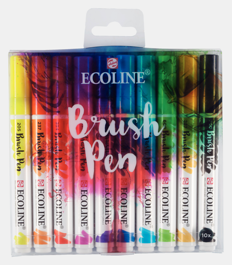Ecoline brushpen - set 10 primair