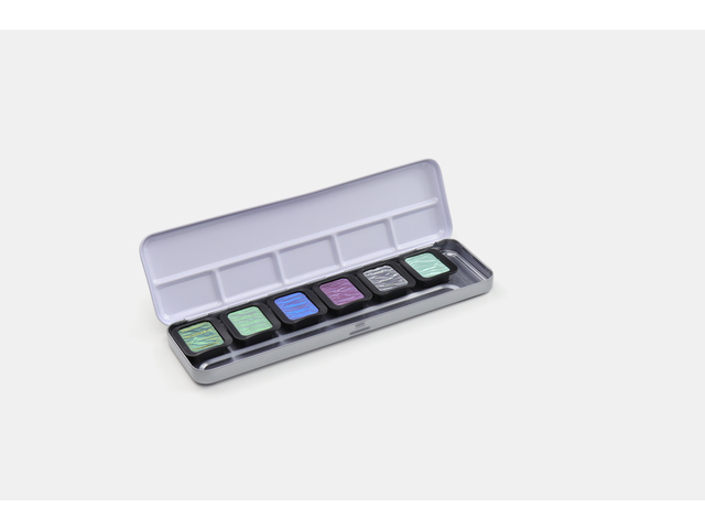 Finetec 30mm zwart metalen blik - 6 pearlscent (incl flip flop)