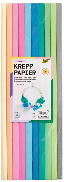 Folia crepepapier - trend kleuren