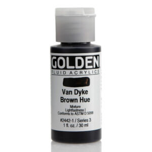 Golden fluid acrylics 30ml – S3 – 2442 van dyke brown hue