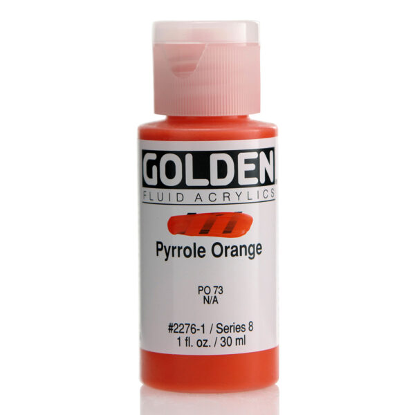 Golden fluid acrylics 30ml – S8 – 2276 pyrrole orange