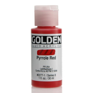 Golden fluid acrylics 30ml – S8 – 2277 pyrrole red