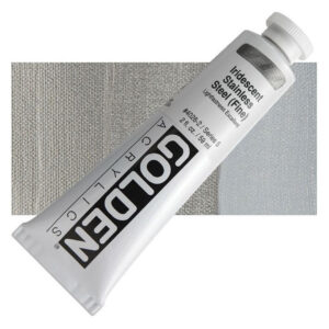 Golden heavy body acryl 60ml - S5 - 4028 iridescent stainless steel (fine)