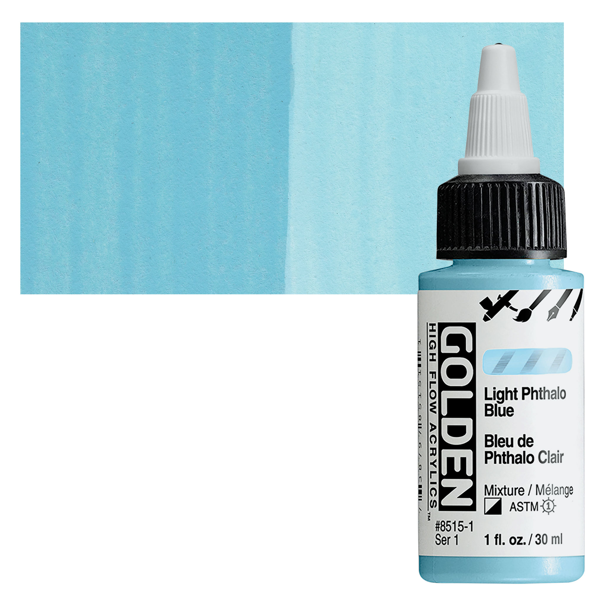 Golden high flow acrylics 30ml - S1 - 8515 light phthalo blue
