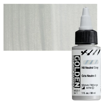Golden high flow acrylics 30ml - S1 - 8520 N8 neutral gray