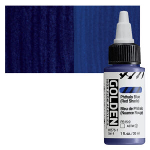 Golden high flow acrylics 30ml - S4 - 8576 phthalo blue (red shade)