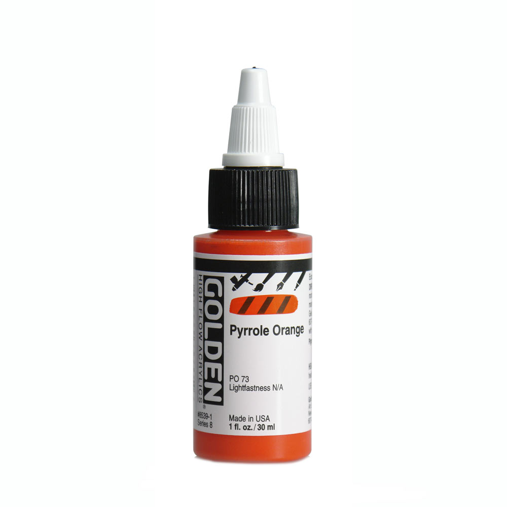 Golden high flow acrylics 30ml – S8 – 8539 pyrrole orange