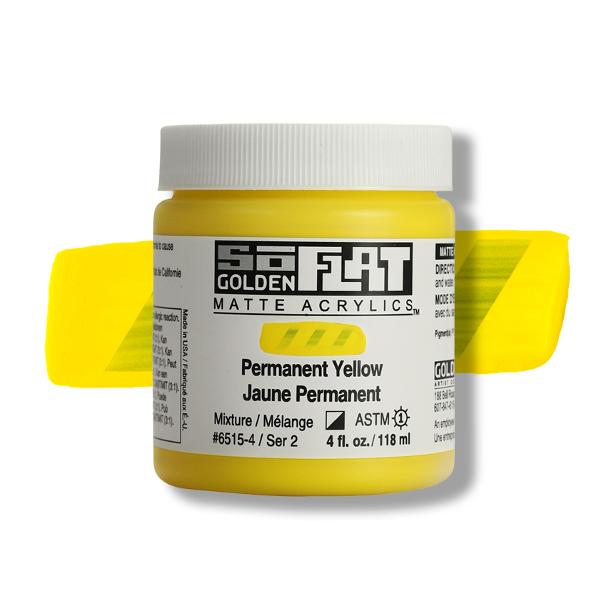 Golden so flat matte acrylics 118ml - S2 - 6515 permanent yellow