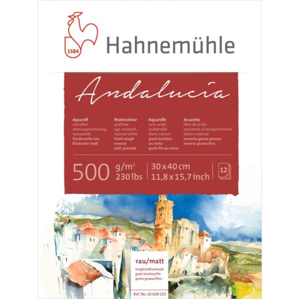 Hahnemhle andalucia aquarelpapier 500gr 30 x 40