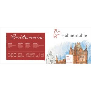 Hahnemhle britannia aquarelpapier cold pressed - 300gr 20 x 50