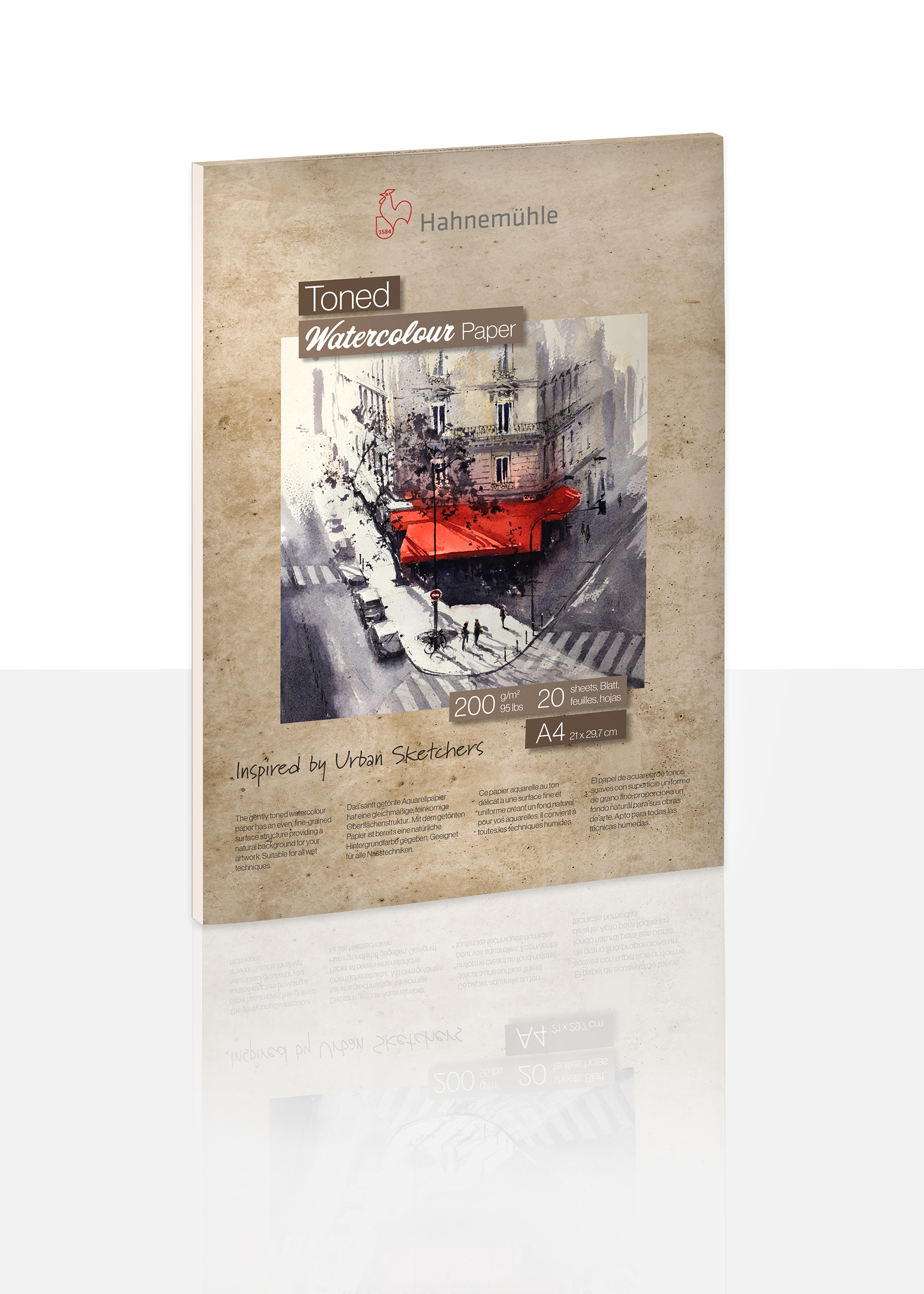 Hahnemhle watercolour paper 200gr toned beige A5