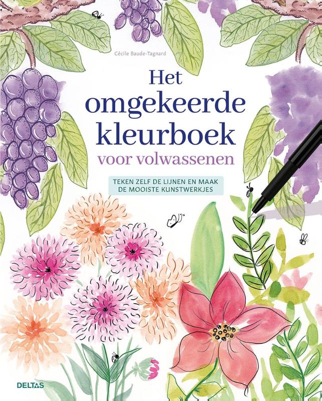 Het omgekeerde kleurboek voor volwassenen -