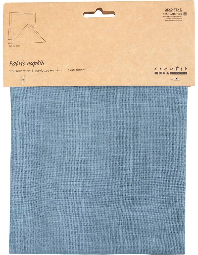 Katoenen servetten 42 x 42 - set 2 blauw