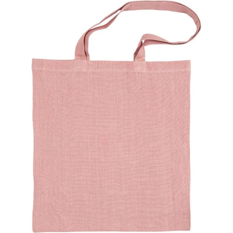 Katoenen tas 38 x 42 - roze