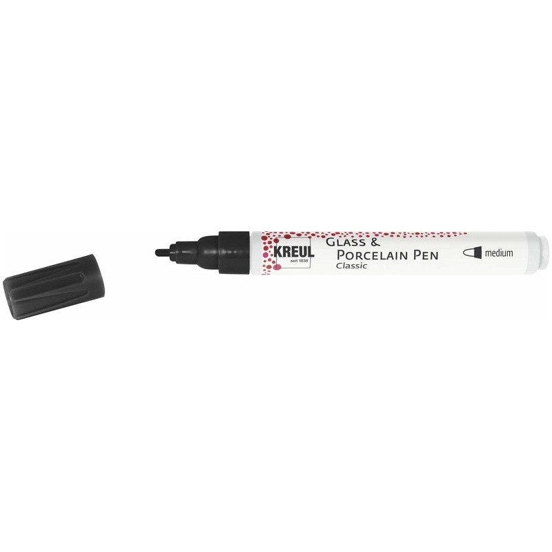 Kreul Glass & Porcelain pen classic - medium donkerrood