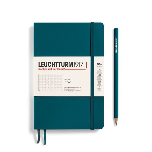 Leuchtturm1917 hard cover B6+ dotted - pacific