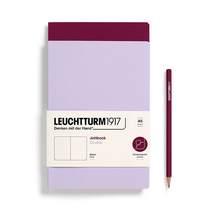Leuchtturm1917 jottbook A5 - blanco - lilac/port