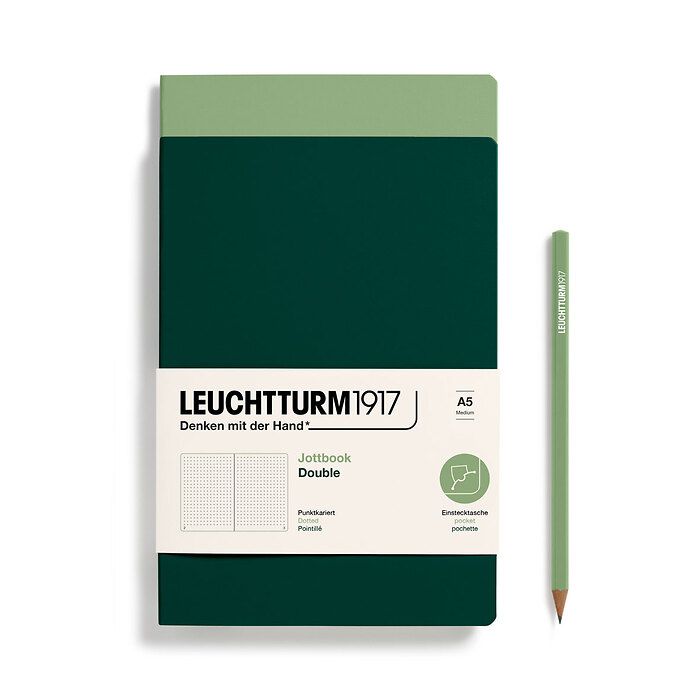 Leuchtturm1917 jottbook A5 - dotted - sage/forest