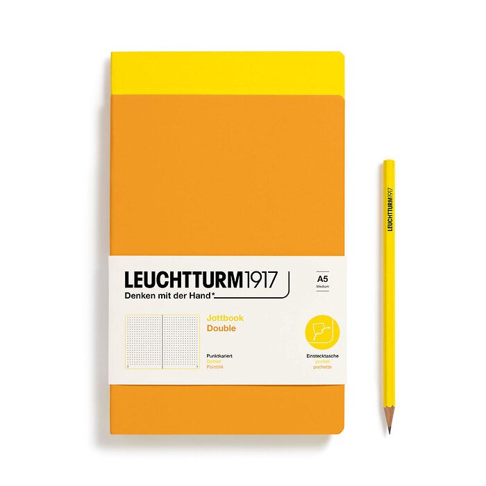 Leuchtturm1917 jottbook A5 - dotted - yellow/rising sun