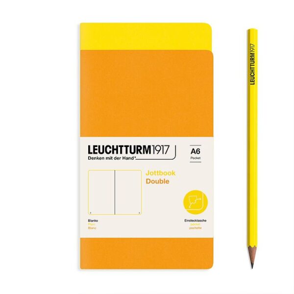 Leuchtturm1917 jottbook pocket - blanco - yellow/rising sun