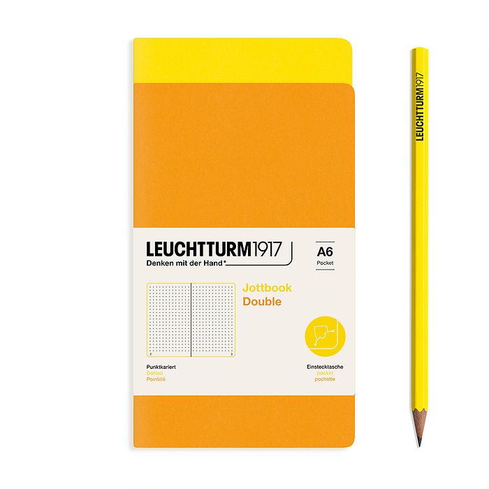 Leuchtturm1917 jottbook pocket - dotted - yellow/rising sun