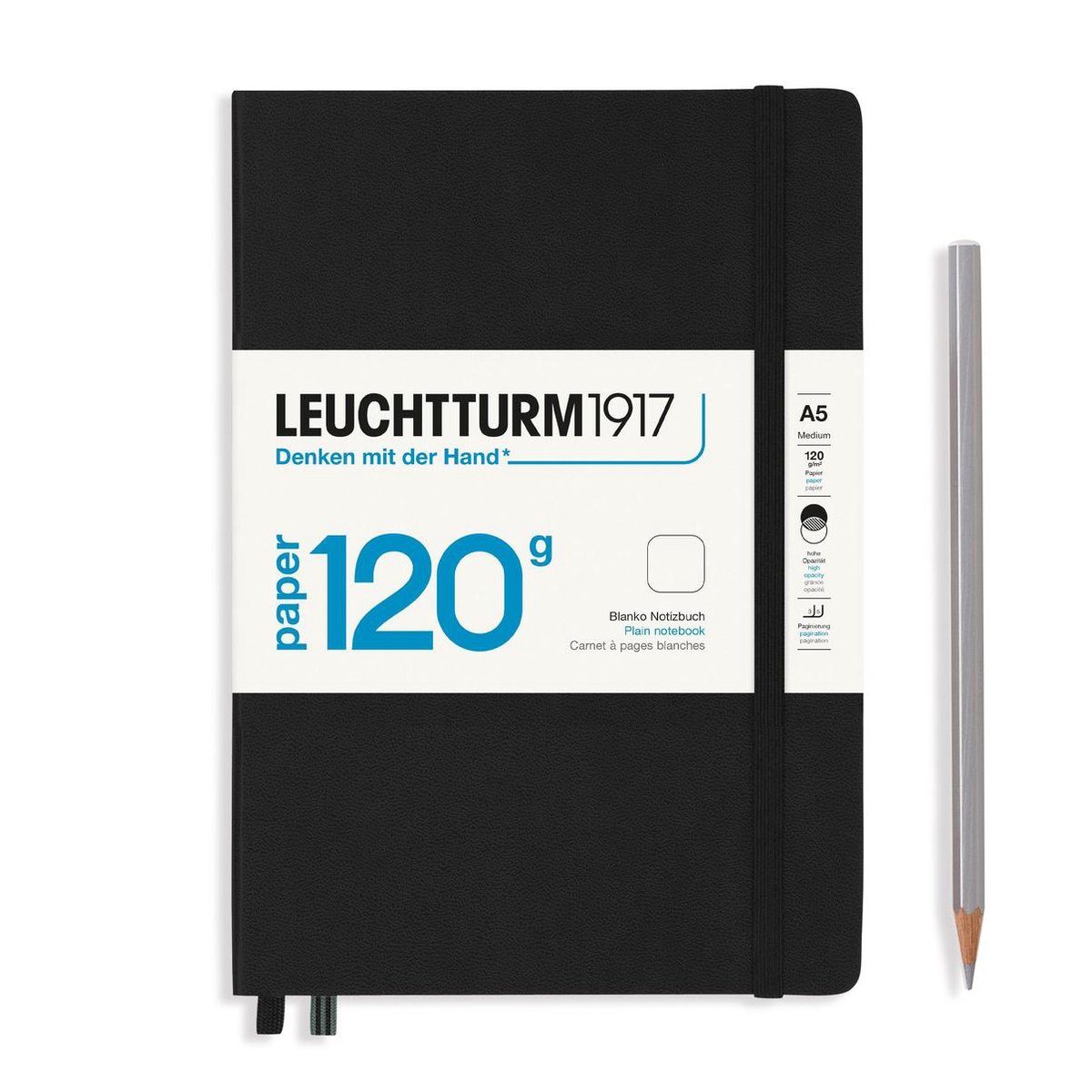 Leuchtturm1917 medium 120gr - plain - black