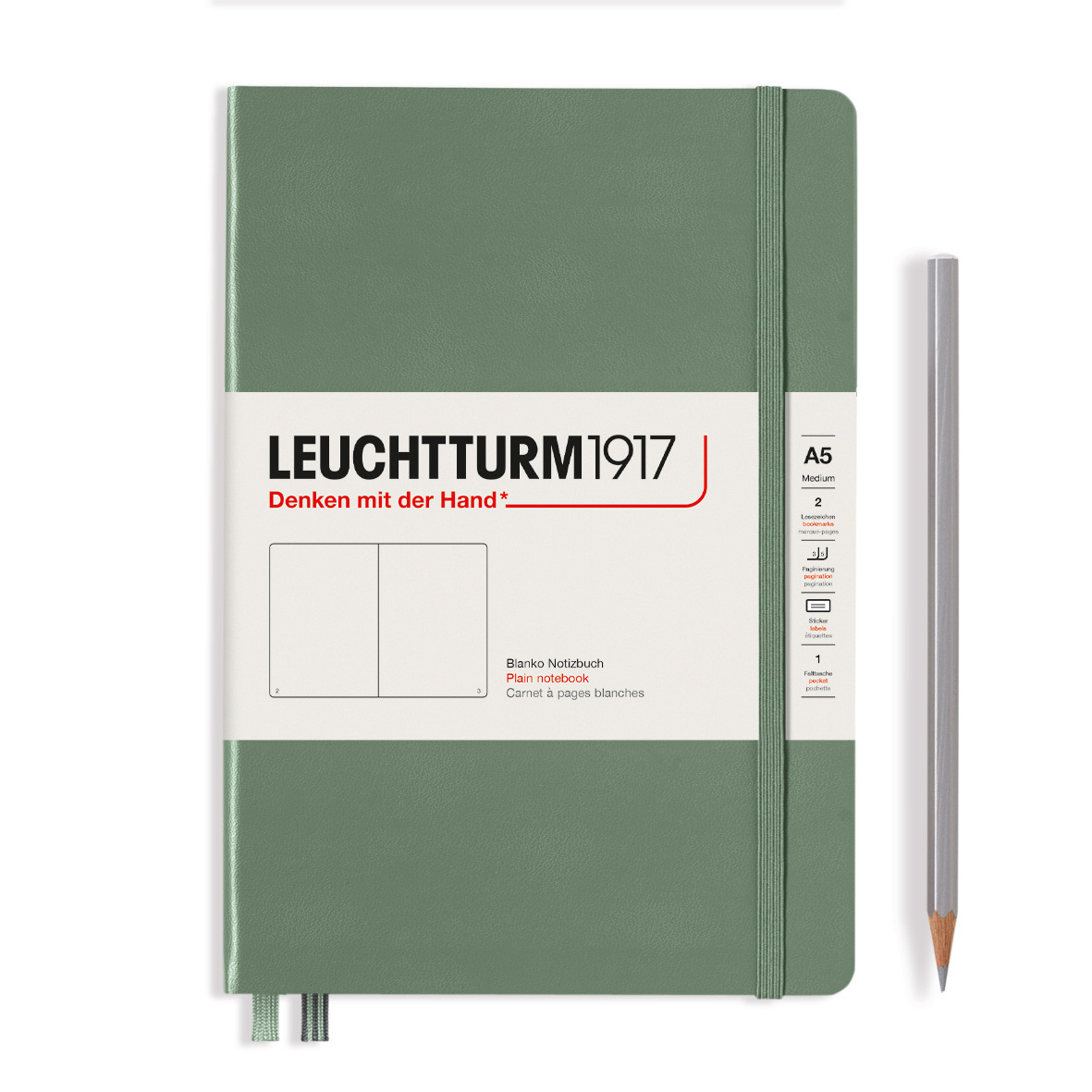 Leuchtturm1917 medium - blanco - olive