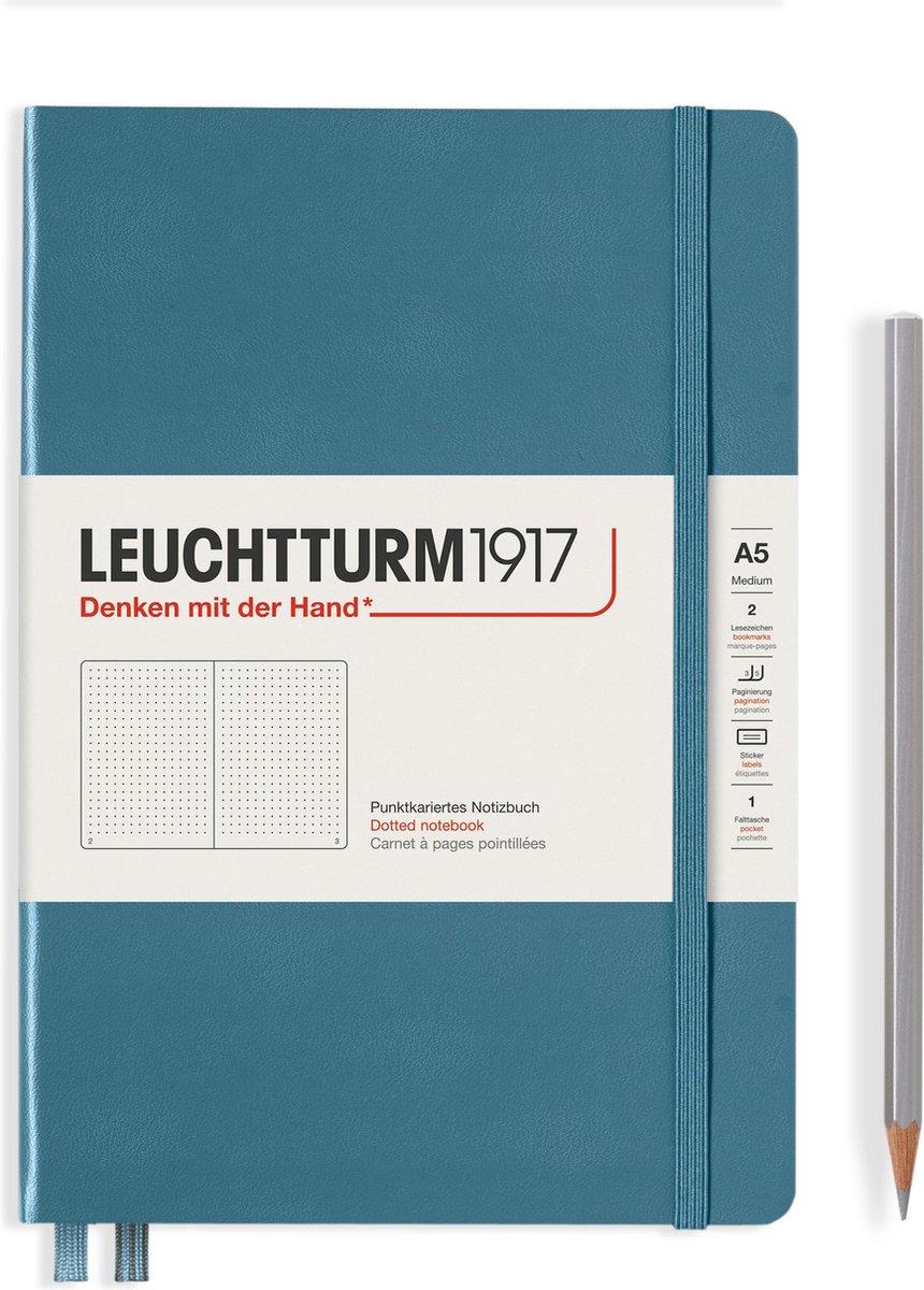 Leuchtturm1917 medium - dotted - stone blue