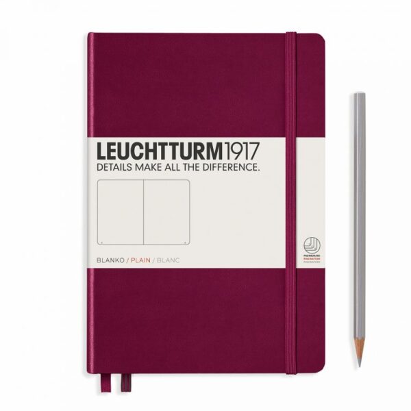 Leuchtturm1917 medium - plain - port red