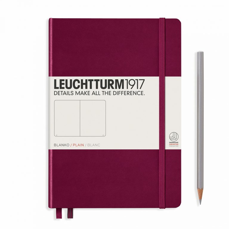 Leuchtturm1917 medium - plain - port red