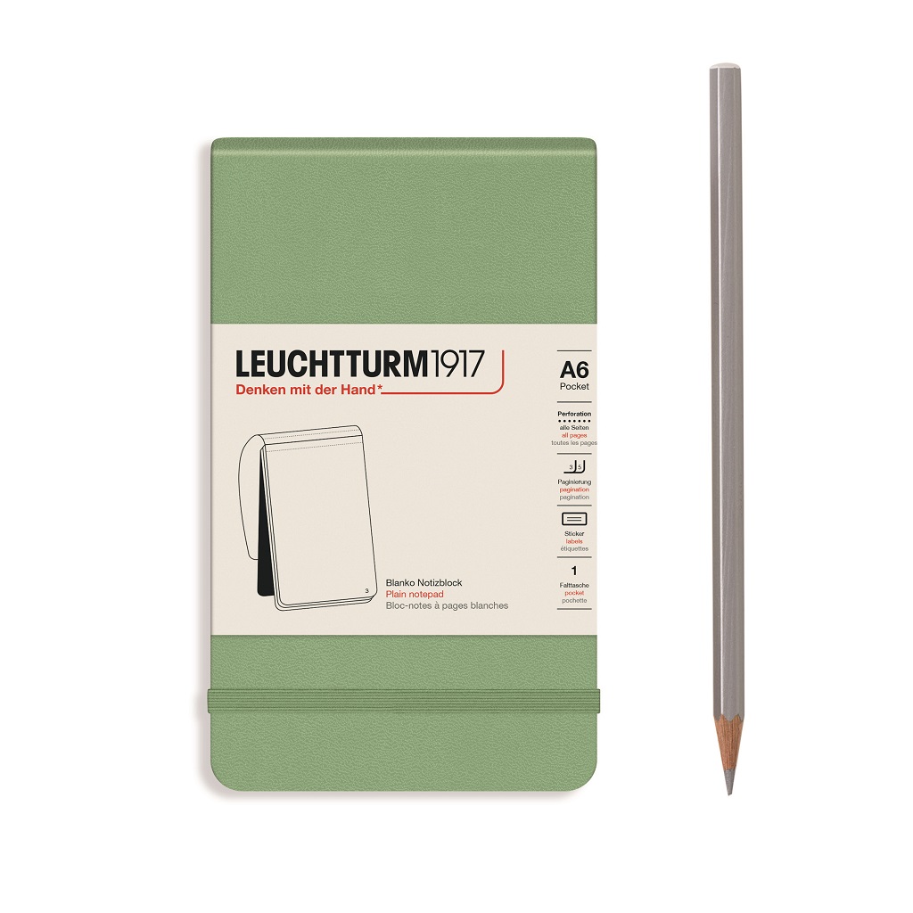 Leuchtturm1917 Notepad Sage - plain landscape