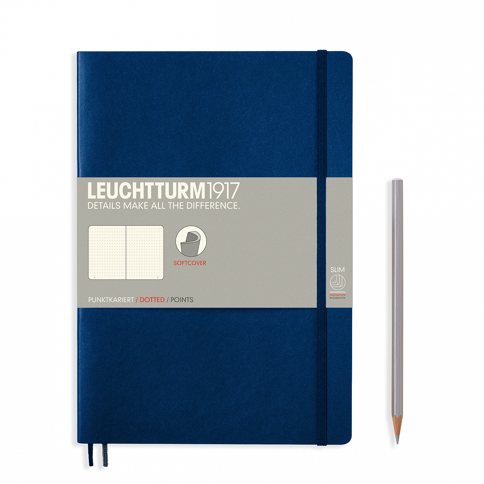 Leuchtturm1917 soft cover B6+ dotted navy